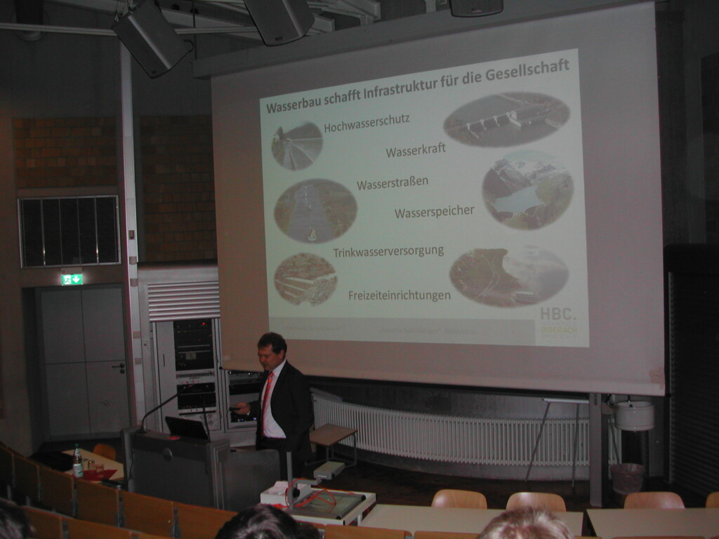 Vortrag Wasserbau an der Hochschule Biberach