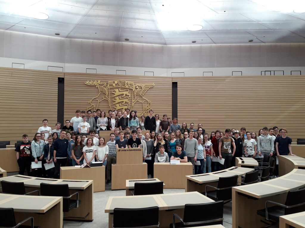 Klassenstufe 9 im Landtag von Baden-Württemberg